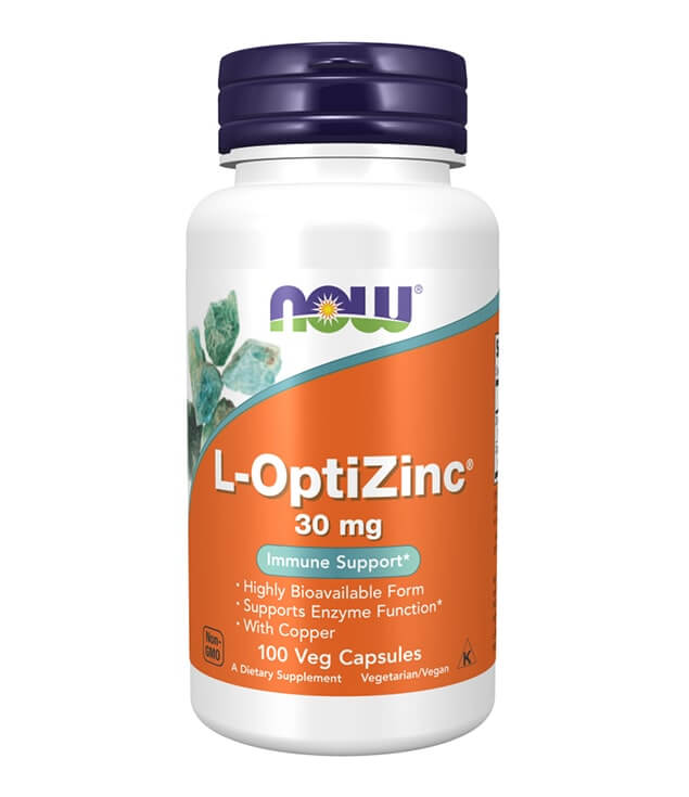 NOW FOODS | L-OPTIZINC 30 MG IMMUNE SUPPORT VEG CAPSULES